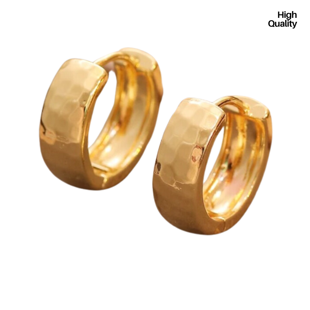 Hammered Hottie Earrings Gold