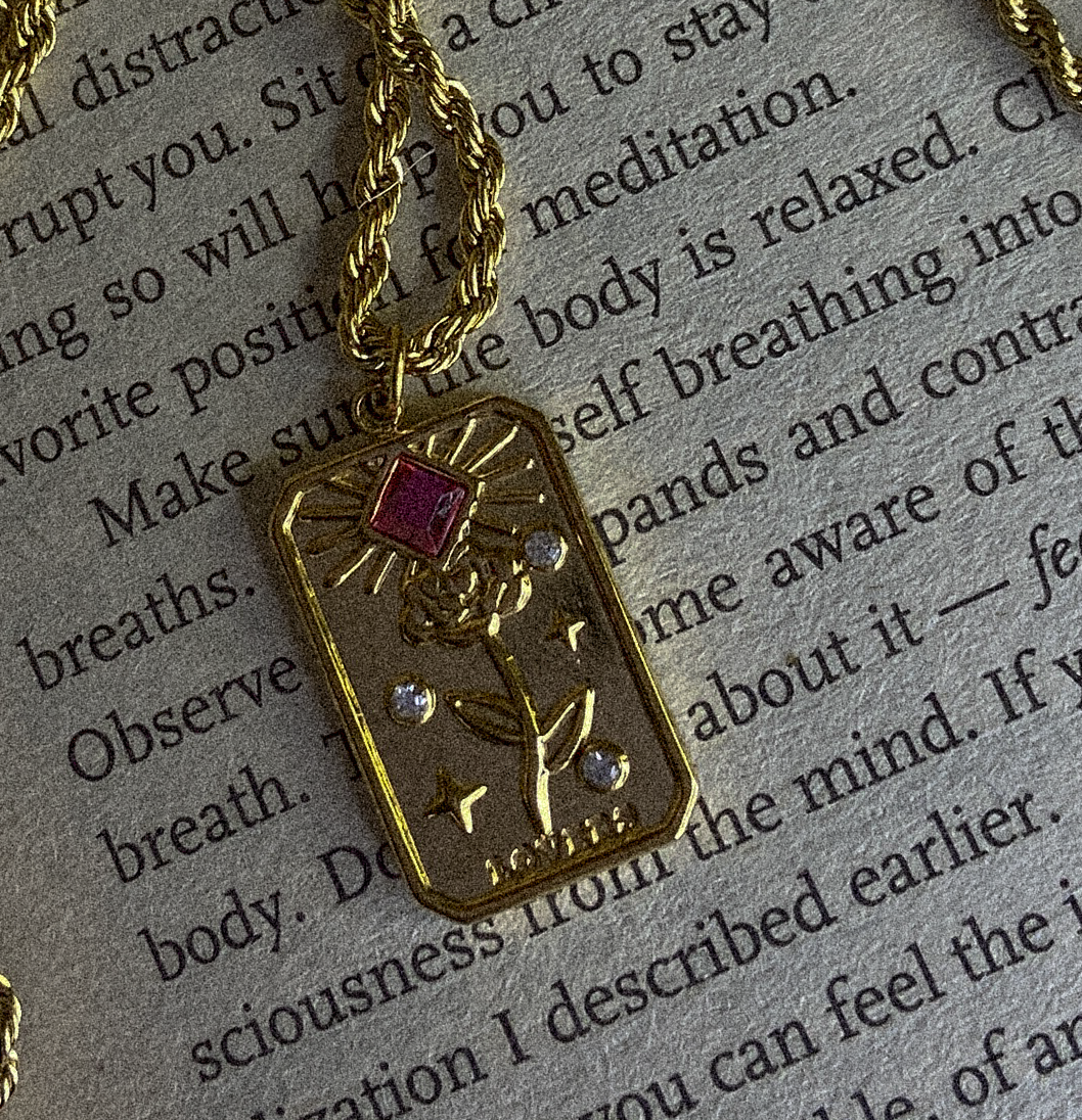 The Lovers Card Tarot Inspired Necklace