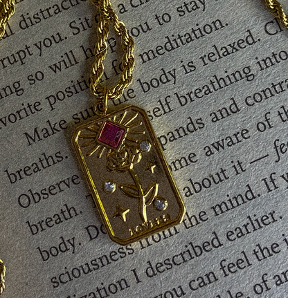 The Lovers Card Tarot Inspired Necklace
