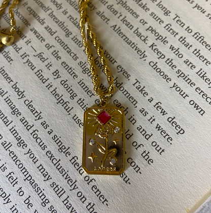 The Lovers Card Tarot Inspired Necklace