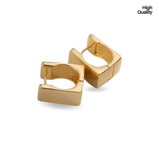 Square Rebel Gold Earring