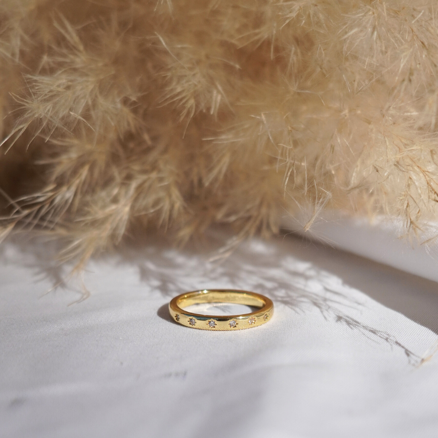 Starlight Eternity Gold Band