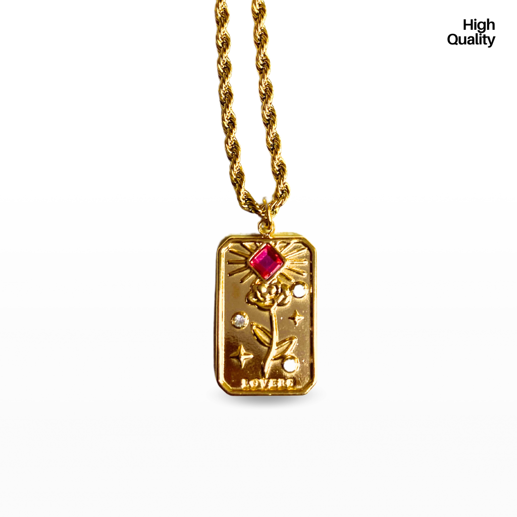 The Lovers Card Tarot Inspired Necklace