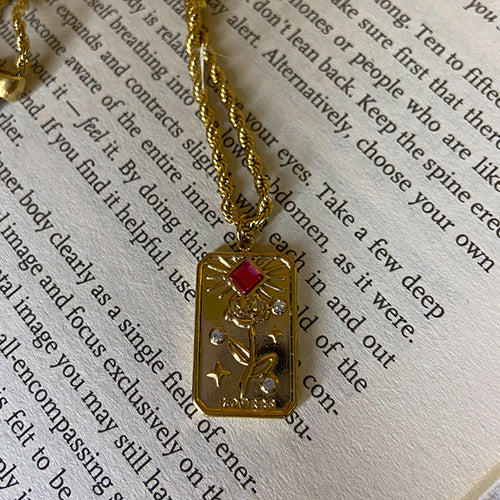 The Lovers Card Tarot Inspired Necklace